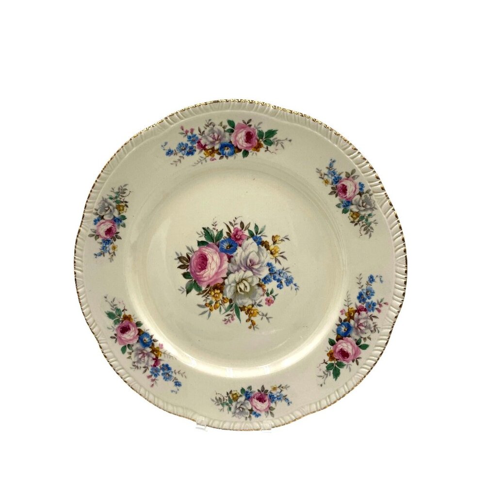 Homer Laughlin Virginia Rose 9.25" Plate 1940's Antique